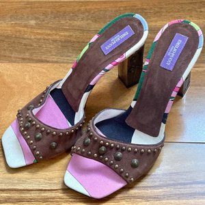 Emilio Pucci Firenze Slide Heels MINT 38